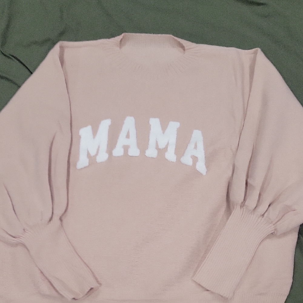 Women's Pink 'MAMA' Sweater